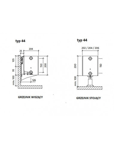 Purmo plan ventil compact FCV44 200x2300 F0A4402023011300