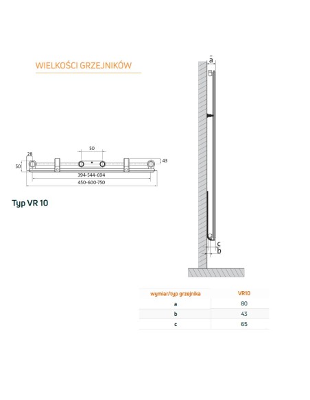 Grzejnik płytowy Vertical VR10 1500x450 PURMO F251015004501300