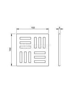 Alcaplast Kratka 143 × 143 szara MPV007 2