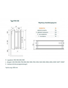 Purmo Plan Ventil Hygiene grzejnik płytowy FHV30 600x400, dolne podłączenie 2