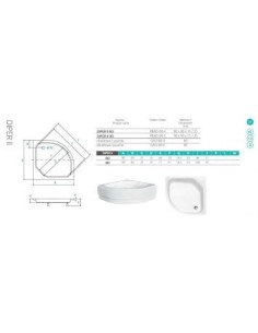 Brodzik półokrągły 80x80 Diper II PMD Piramida 2