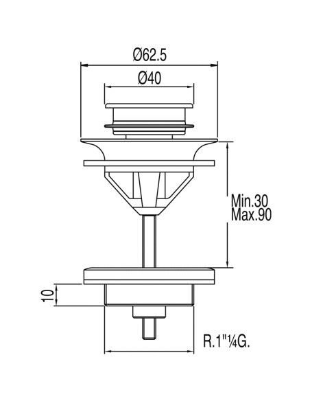 TRES Odpływ umywalkowy SIMPLE-RAPID 161840