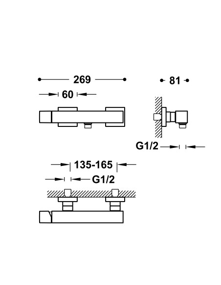 Bateria natryskowa TRES - CUADRO 107167