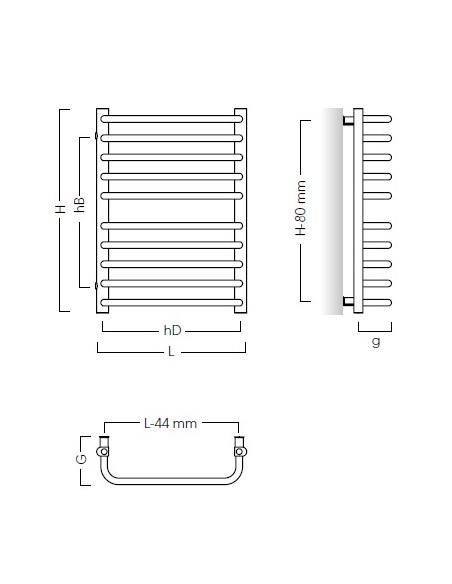 Grzejnik łazienkowy Instal Projekt Bolero 500x682 BOL-50/70