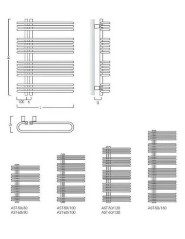 Grzejnik łazienkowy Instal Projekt Astro 600x793 AST-60/80