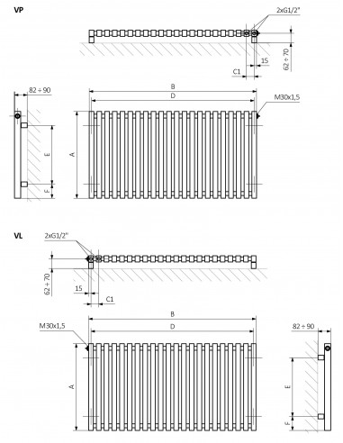 Terma Technologie Triga 900x680 grzejnik dekoracyjny WGTRG090068