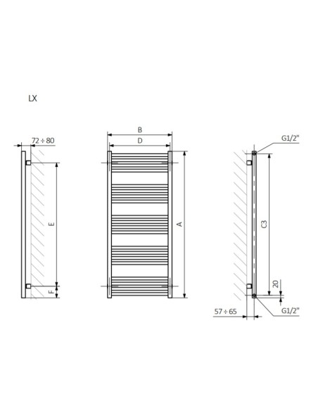 Terma Technologie Grzejnik łazienkowy FIONA 660x400 Biały WGFIN066040