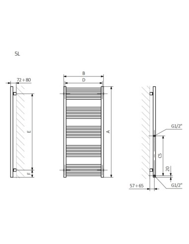 Terma Technologie Grzejnik łazienkowy FIONA 660x400 Biały WGFIN066040