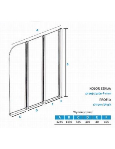 PMD Piramida - Parawan nawannowy 3-elementowy 120x140 PA-3S