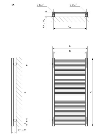 Grzejnik łazienkowy Terma Technologie MIKE 435x430 biały WGMIK043043