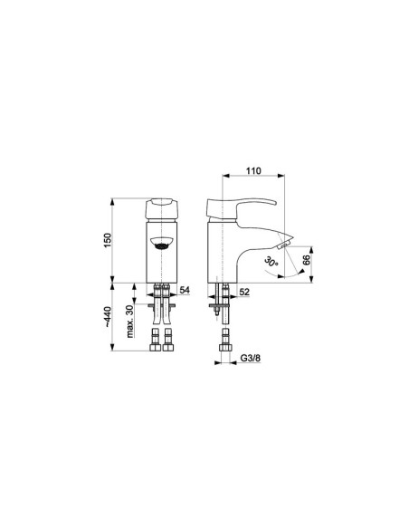 Bateria umywalkowa KFA Kwarc 4202-815-00