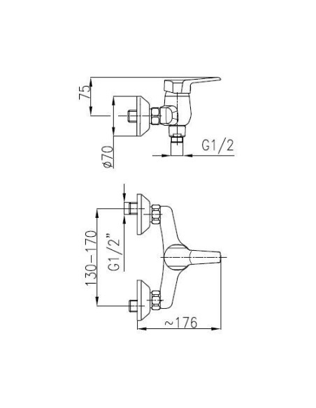 KFA Bateria prysznicowa Beryl 4806-010-00