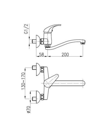 Bateria zlewozmywakowa KFA Baryt 550-910-00