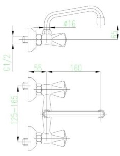 Bateria umywalkowa KFA Standard 300 110 00 2