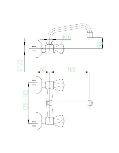 Bateria umywalkowa KFA Standard 300-310-00
