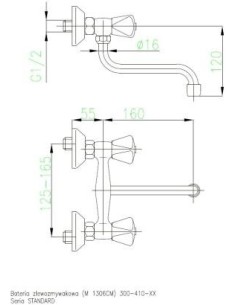 Bateria zlewozmywakowa KFA Standard 300 410 00 2