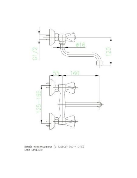 Bateria zlewozmywakowa KFA Standard 300-410-00