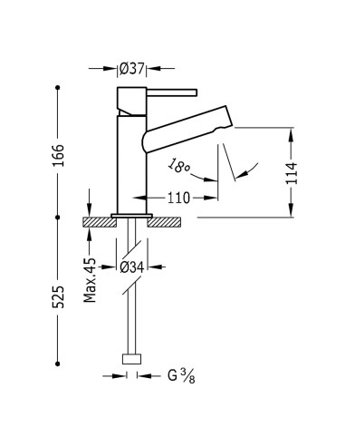 Bateria umywalkowa stojąca TRES -...