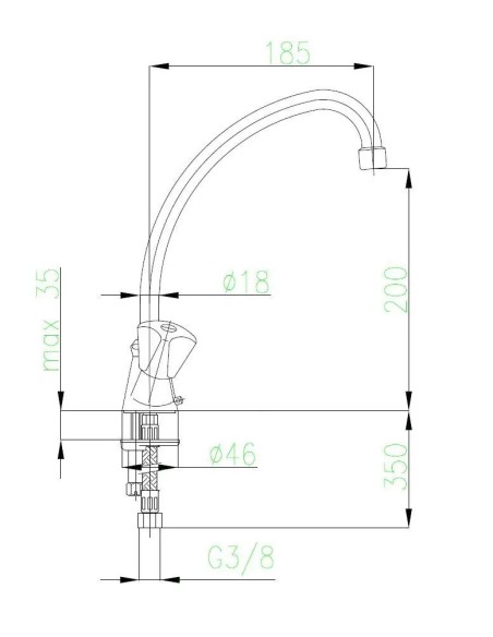 Bateria zlewozmywakowa KFA Standard 303-415-00