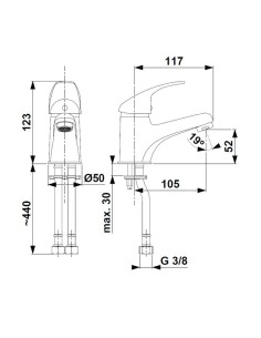 Bateria umywalkowa KFA Baryt 552 815 00 2