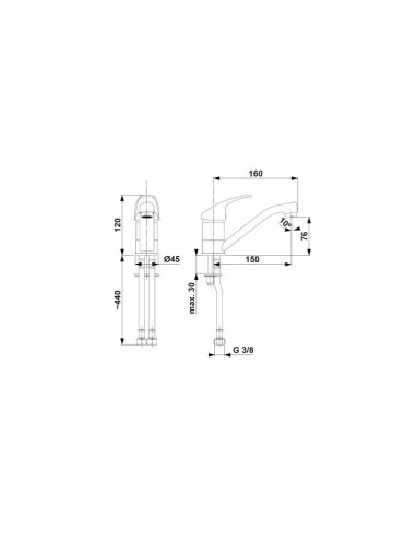 Bateria umywalkowa KFA Baryt 552-915-00