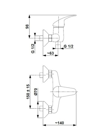 KFA Bateria prysznicowa Baryt...
