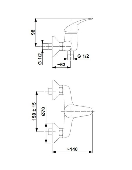 KFA Bateria prysznicowa Baryt 5560-010-00