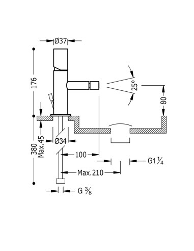 Bateria bidetowa stojąca TRES - MAX,...