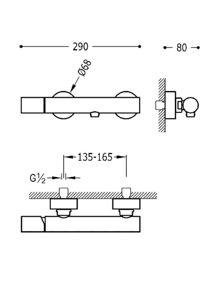 Bateria jednouchwytowa natryskowa TRES - MAX 06116701