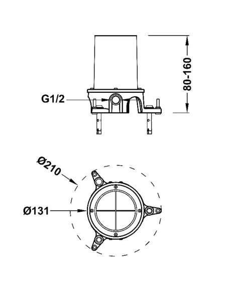 TRES - STUDY Podstawa do zabudowy do montaż baterii jednouchwytowych podłogowych 26285350