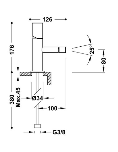Bateria jednouchwytowa bidetowa z...