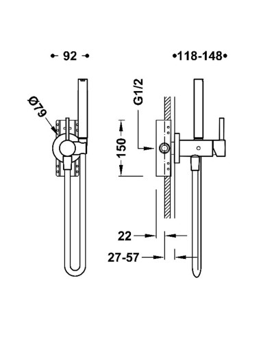 Bateria jednouchwytowa bidetowa...