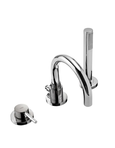 Bateria jednouchwytowa wannowa trzyotworowa TRES - STUDY 26215001