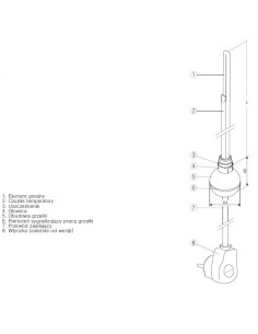 Terma Technologie Grzałka REG 2 120 W biała kabel prosty z wtyczką WER2G01B916W 2