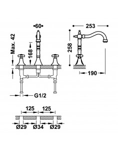 Bateria umywalkowa stojąca... 2
