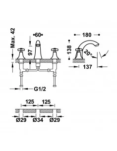 Bateria umywalkowa stojąca... 2