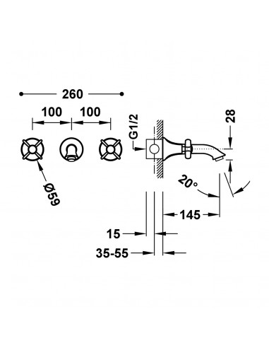 Bateria dwuuchwytowa umywalkowa...