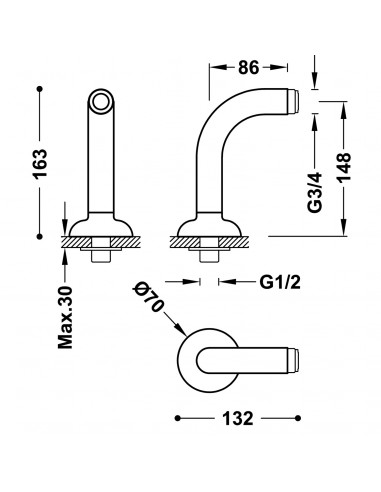 Kolankowe ujęcia wody do montażu na...
