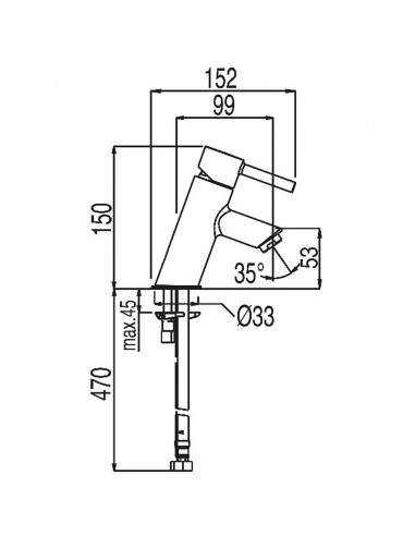 Bateria umywalkowa stojąca TRES...
