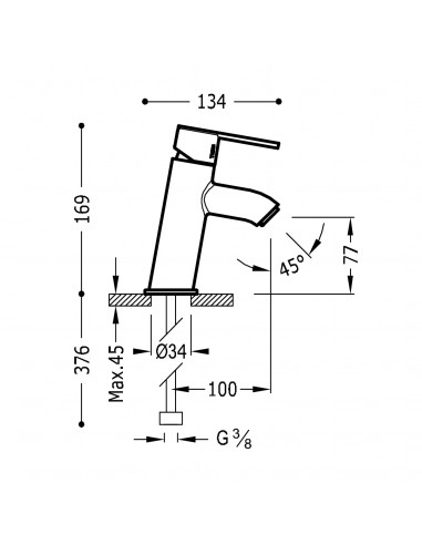 Bateria umywalkowa stojąca TRES...