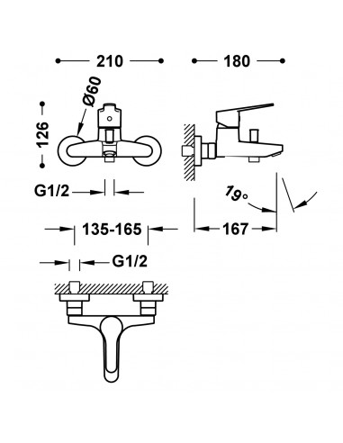 Bateria wannowa jednouchwytowa...