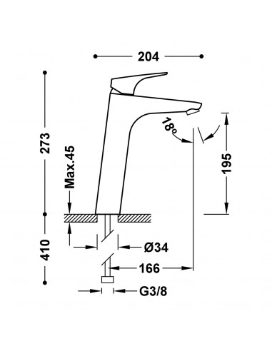 Bateria wysoka jednouchwytowa...