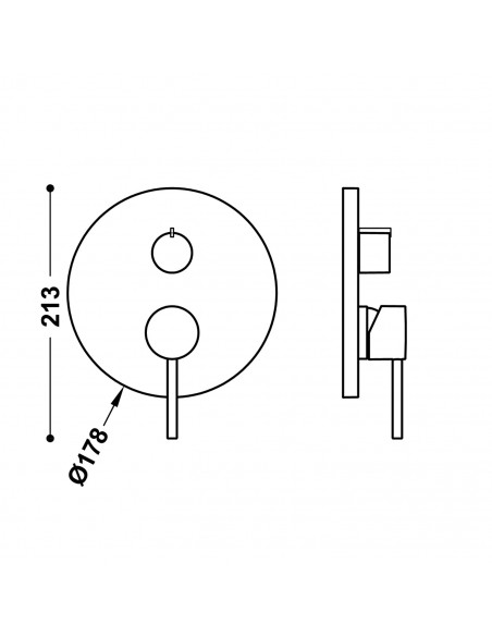 TRES-STUDY Maskownica do wpuszczanego korpusu 2-drożnego RAPID-BOX 26228110