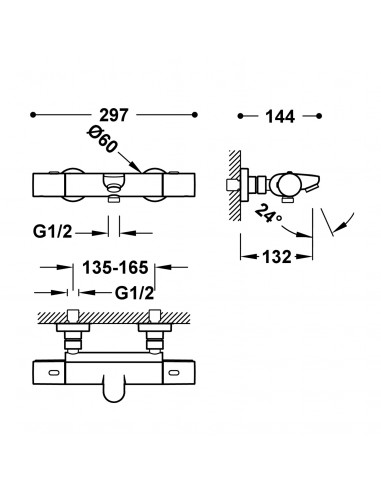 Bateria termostatyczna naścienna...