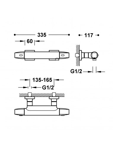 Bateria termostatyczna naścienna...
