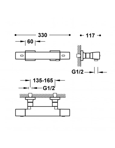 Bateria termostatyczna naścienna...