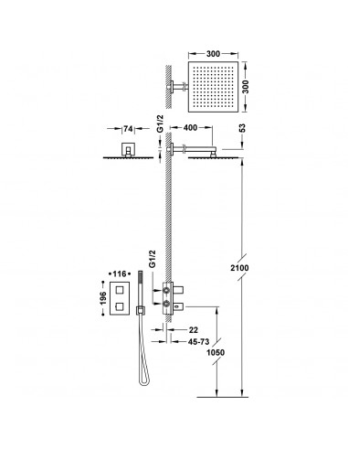 Zestaw baterii prysznicowej...