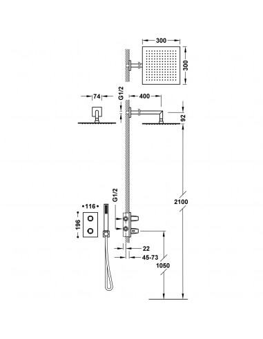 Zestaw baterii prysznicowej...