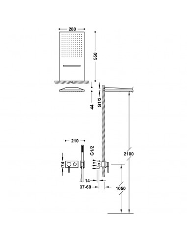 Bateria jednouchwytowa prysznicowa...