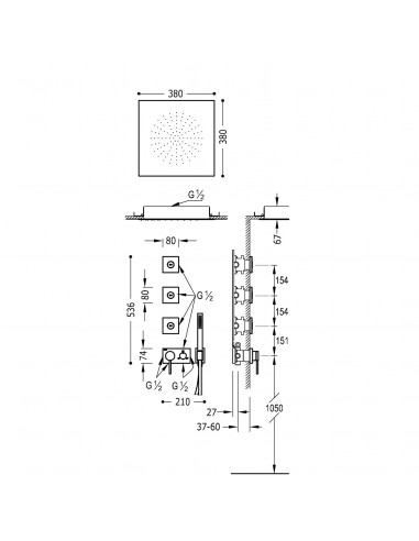 Bateria jednouchwytowa prysznicowa...